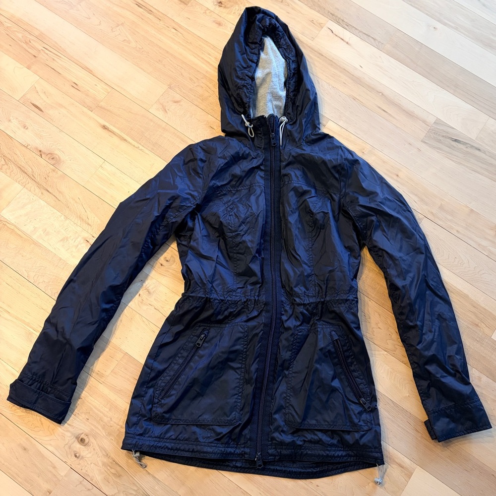 Abercrombie Fitch Women Rain Parka Wind Breaker Hood Jacket - M